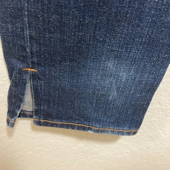 JBrand Dark Wash Low Rise Pencil Split Leg Size 27 - Picture 5 of 9